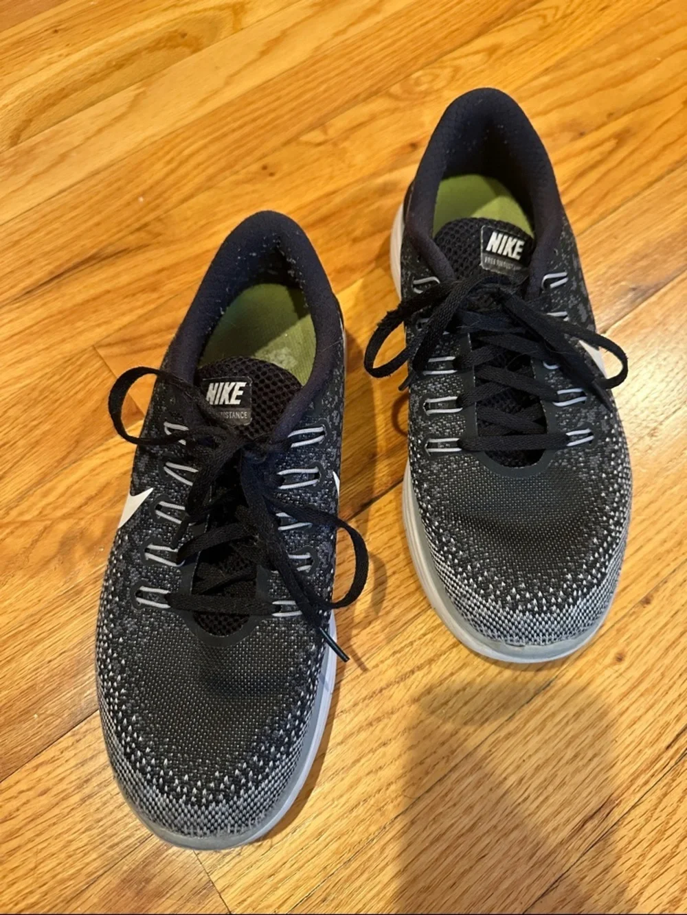 Nike Black and White Women's Flyknit Athletic Sneakers